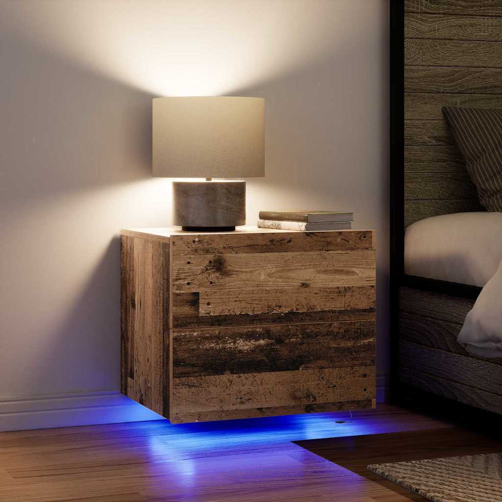 vidaXL Bedside Cabinet 2 pcs Old Wood 50 x 39 x 41 cm Engineered Wood