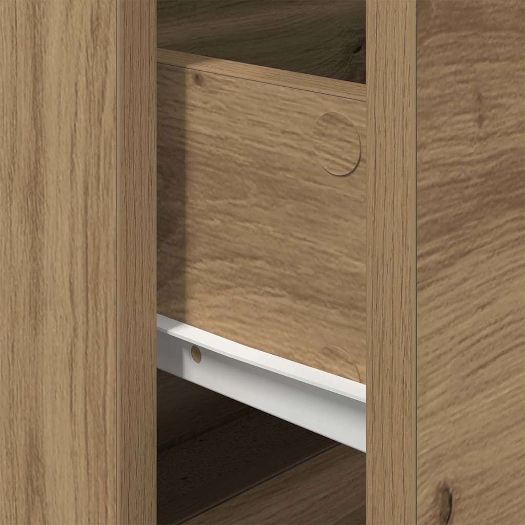 vidaXL Bedside Cabinet Artisan Oak 50 x 39 x 41 cm Engineered Wood