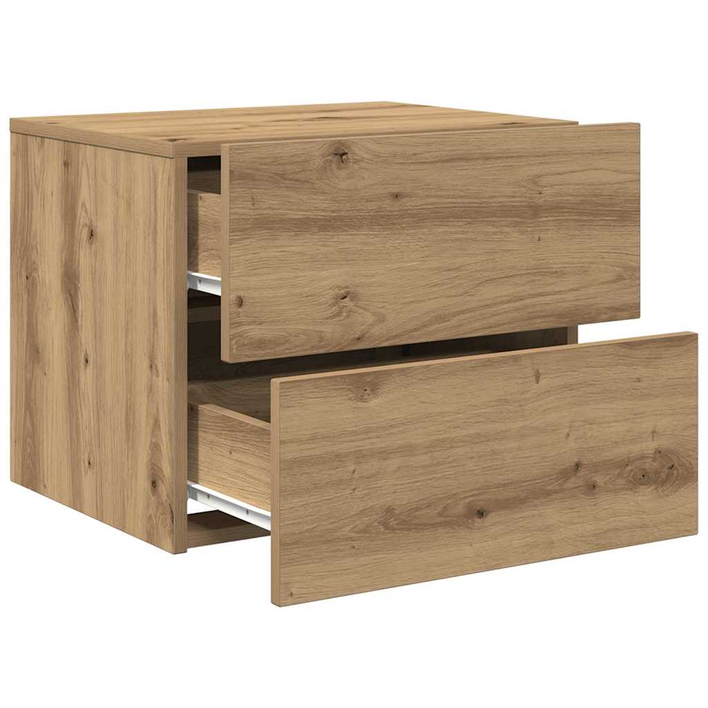 vidaXL Bedside Cabinet Artisan Oak 50 x 39 x 41 cm Engineered Wood