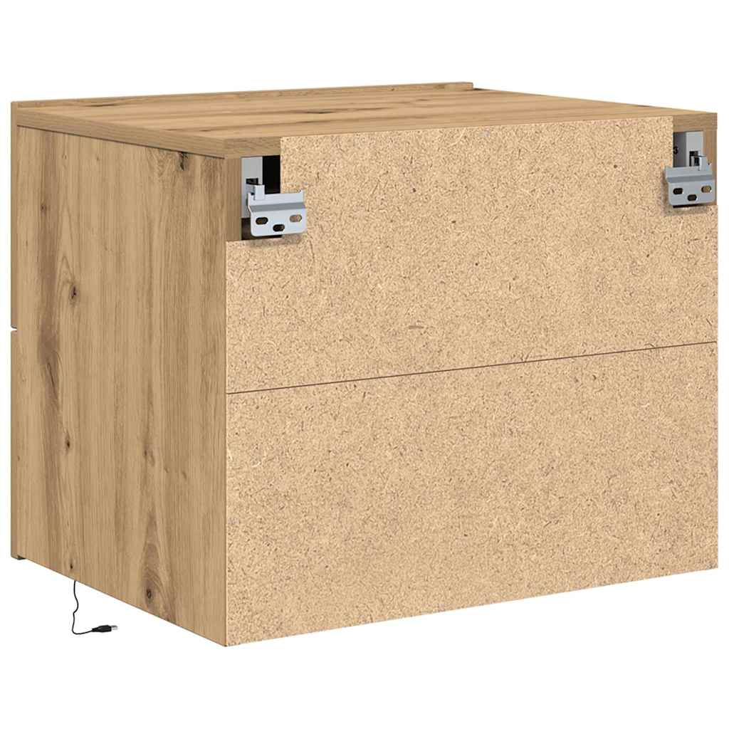 vidaXL Bedside Cabinet Artisan Oak 50 x 39 x 41 cm Engineered Wood