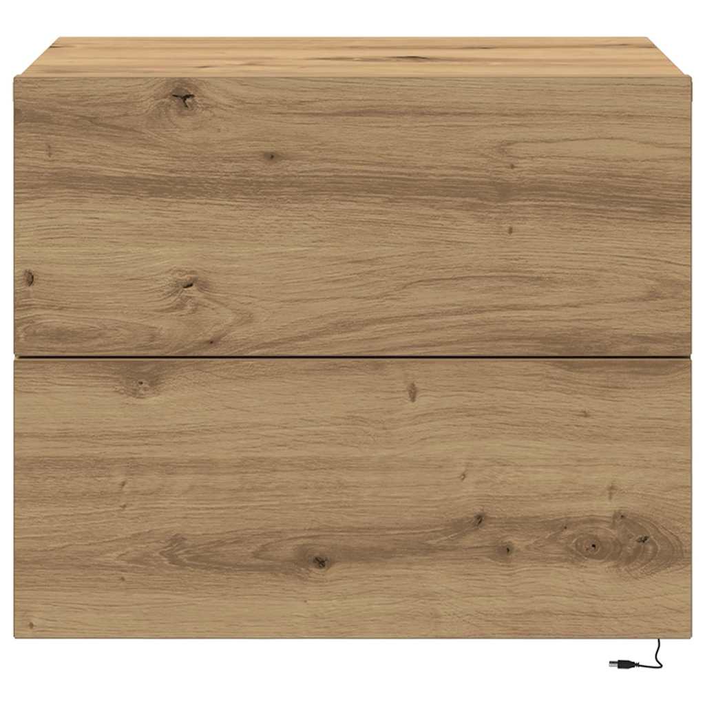 vidaXL Bedside Cabinet Artisan Oak 50 x 39 x 41 cm Engineered Wood