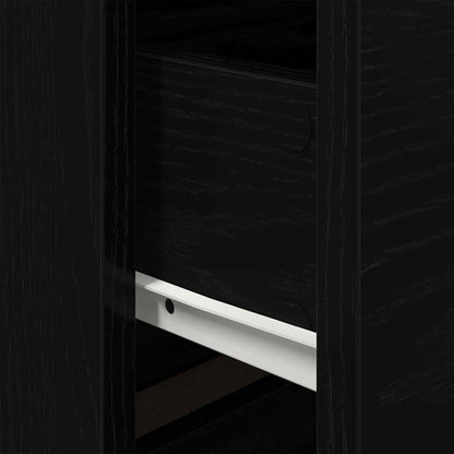 vidaXL Bedside Cabinet Black Oak 50 x 39 x 41 cm Engineered Wood