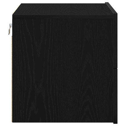 vidaXL Bedside Cabinet Black Oak 50 x 39 x 41 cm Engineered Wood