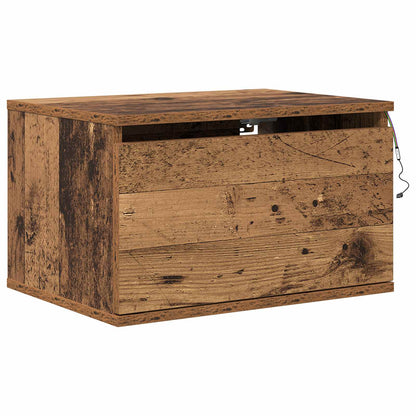 vidaXL Wall-mounted Bedside Cabinet 2 pcs Old Wood 50 x 36 x 30 cm