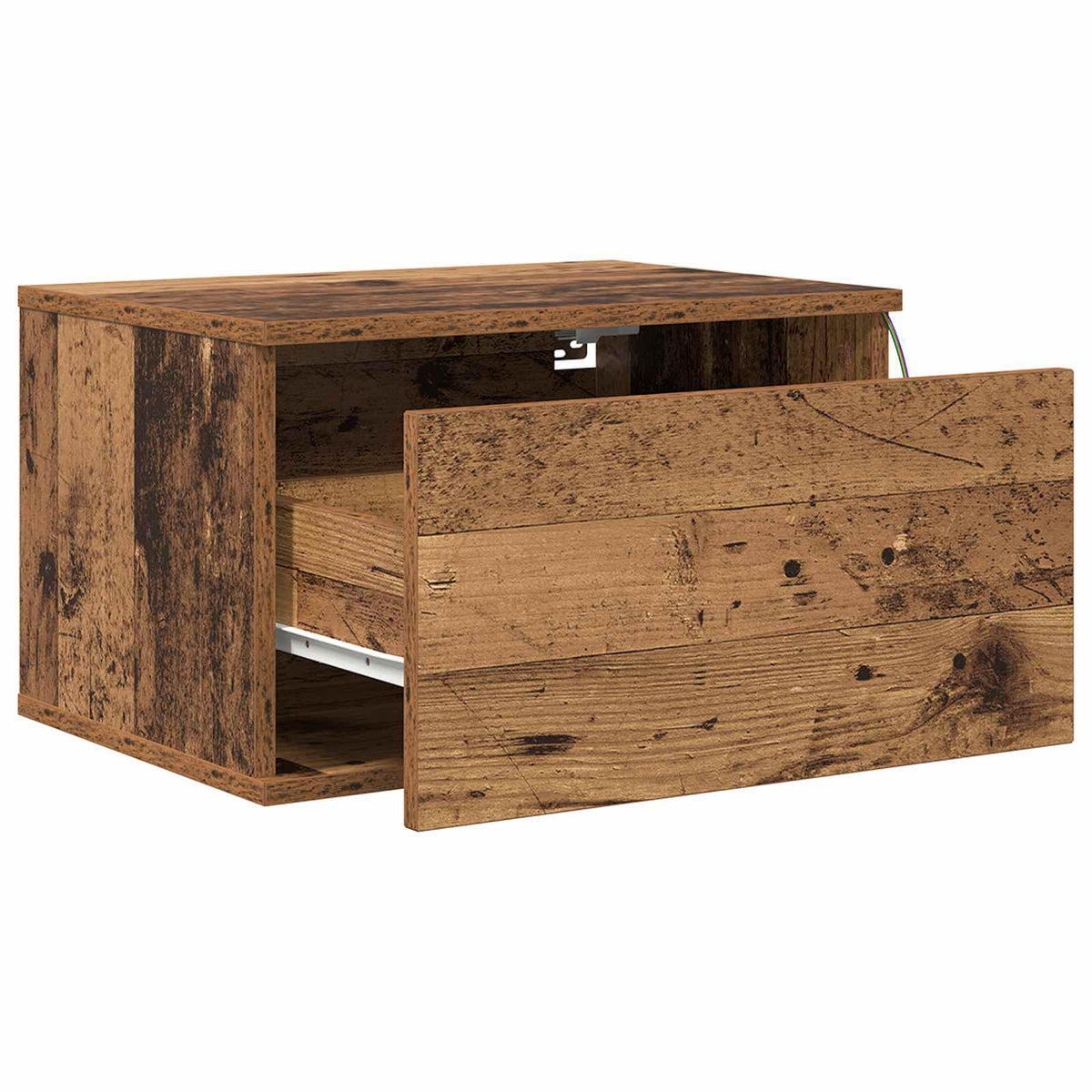 vidaXL Wall-mounted Bedside Cabinet 2 pcs Old Wood 50 x 36 x 30 cm