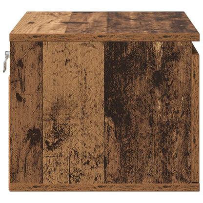 vidaXL Wall-mounted Bedside Cabinet 2 pcs Old Wood 50 x 36 x 30 cm