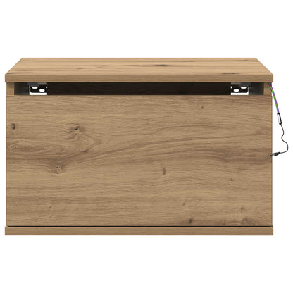 vidaXL Wall-mounted Bedside Cabinet Artisan Oak 50 x 36 x 30 cm