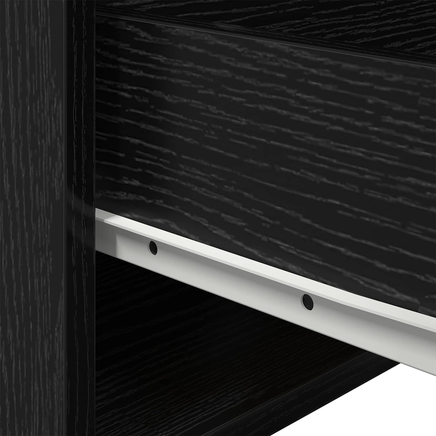 vidaXL Wall-mounted Bedside Cabinet Black Oak 50 x 36 x 30 cm