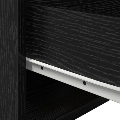 vidaXL Wall-mounted Bedside Cabinet Black Oak 50 x 36 x 30 cm
