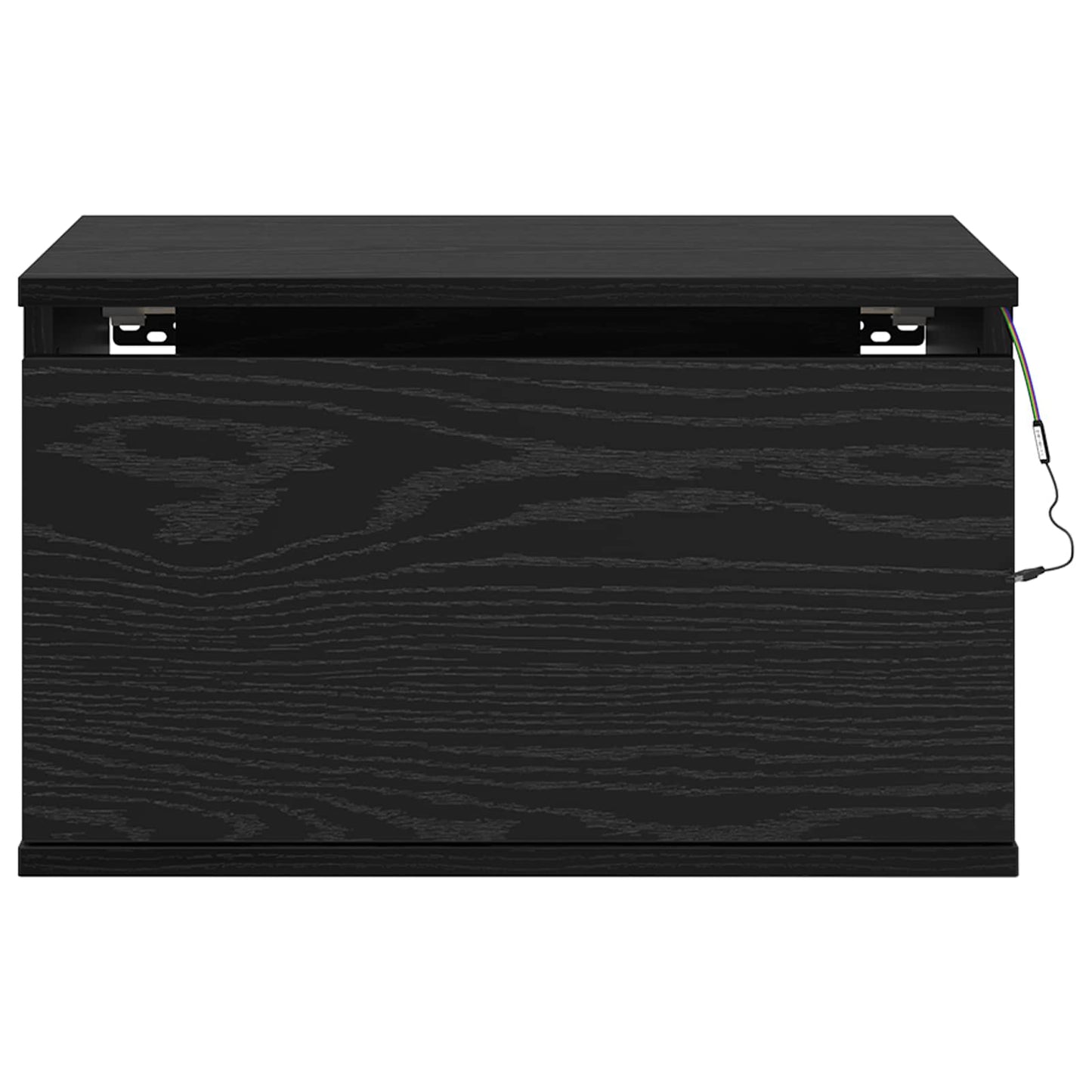 vidaXL Wall-mounted Bedside Cabinet Black Oak 50 x 36 x 30 cm