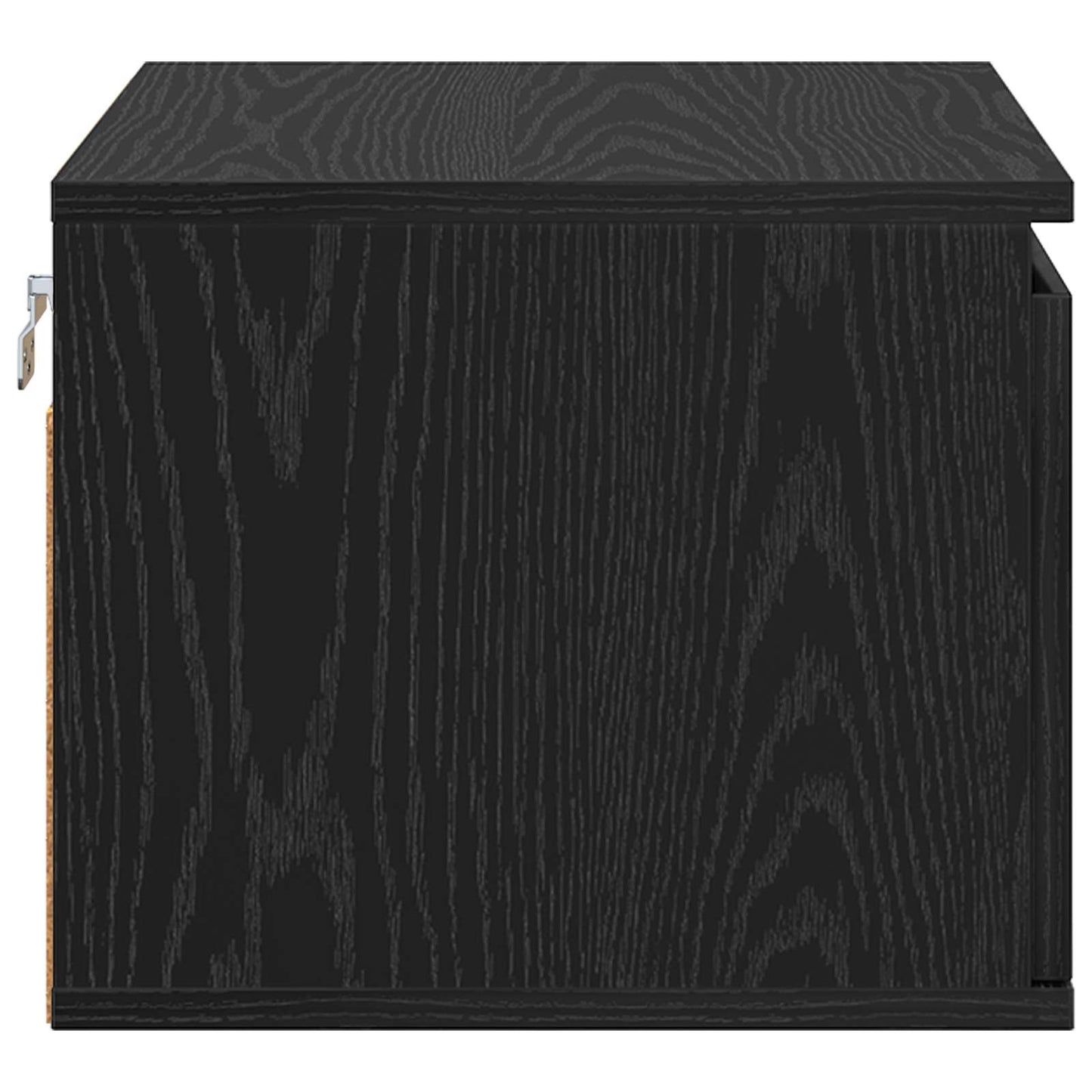 vidaXL Wall-mounted Bedside Cabinet Black Oak 50 x 36 x 30 cm