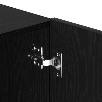 vidaXL TV Cabinet Set 100 x 30 x 41 cm Black Oak Engineered Wood