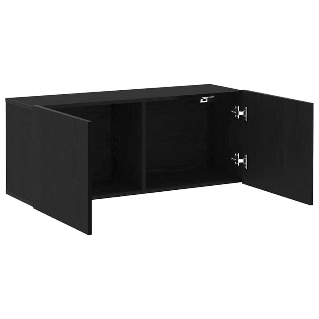 vidaXL TV Cabinet Set 100 x 30 x 41 cm Black Oak Engineered Wood