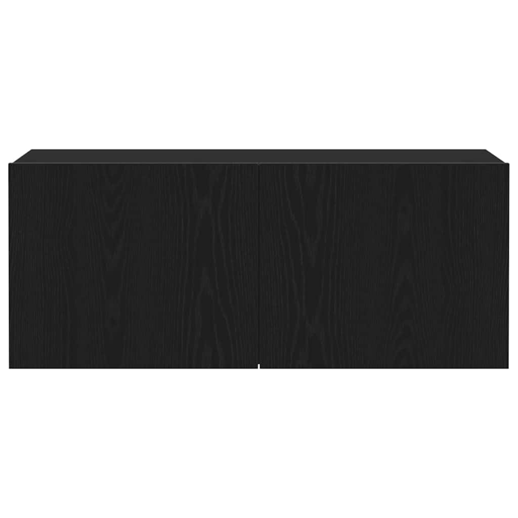vidaXL TV Cabinet Set 100 x 30 x 41 cm Black Oak Engineered Wood