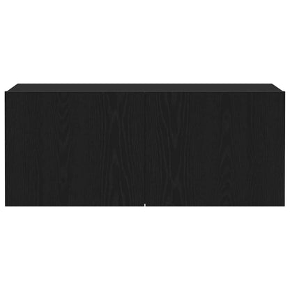 vidaXL TV Cabinet Set 100 x 30 x 41 cm Black Oak Engineered Wood