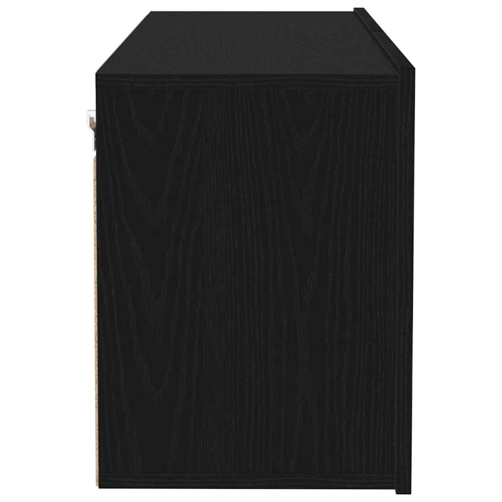 vidaXL TV Cabinet Set 100 x 30 x 41 cm Black Oak Engineered Wood
