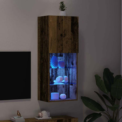 vidaXL TV Cabinet Set Old Wood 40.5 x 30 x 102 cm Engineered Wood