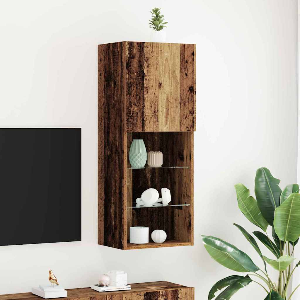vidaXL TV Cabinet Set Old Wood 40.5 x 30 x 102 cm Engineered Wood