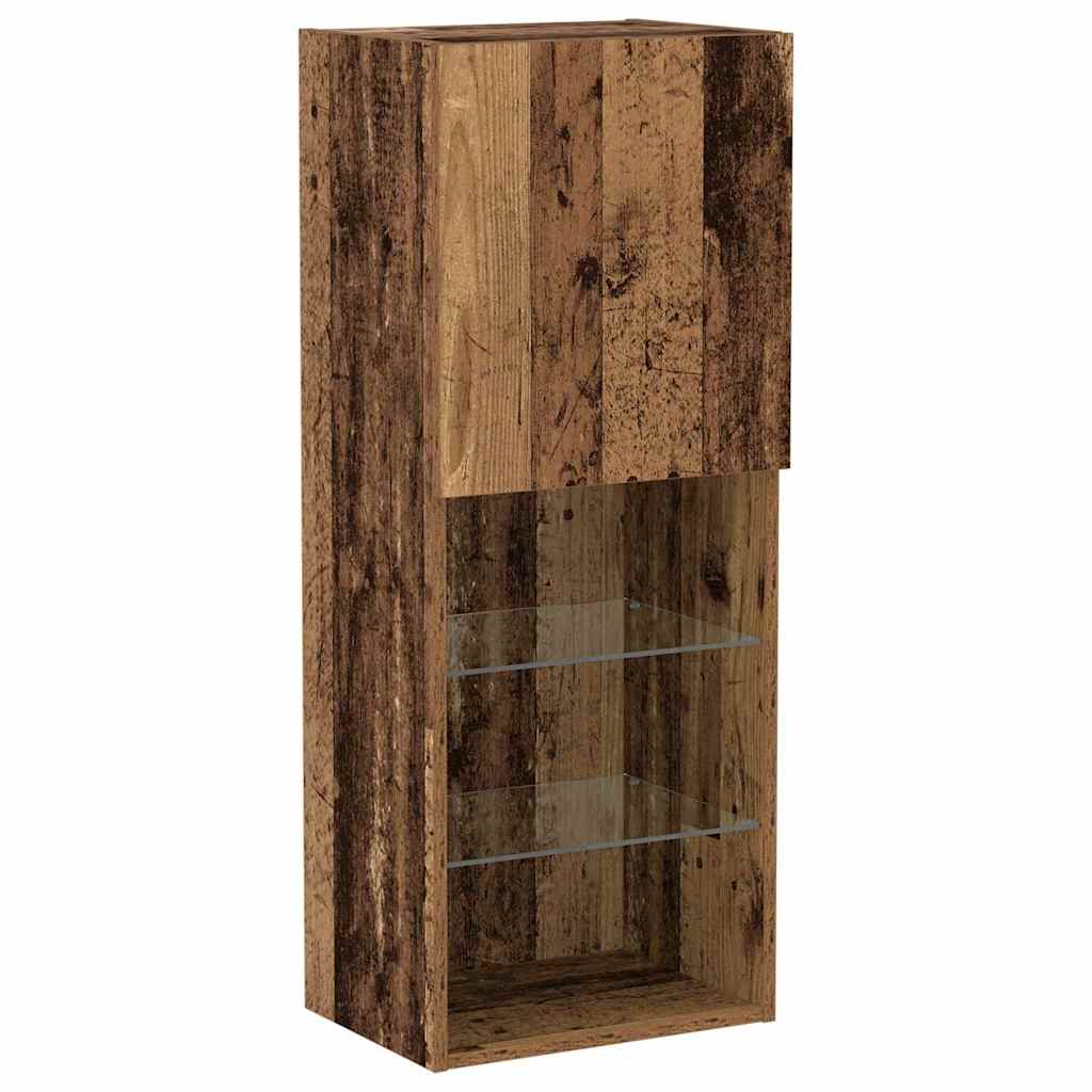 vidaXL TV Cabinet Set Old Wood 40.5 x 30 x 102 cm Engineered Wood
