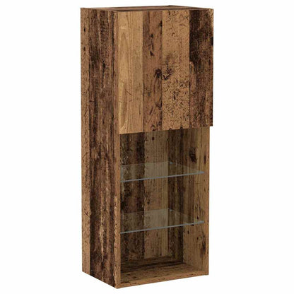 vidaXL TV Cabinet Set Old Wood 40.5 x 30 x 102 cm Engineered Wood