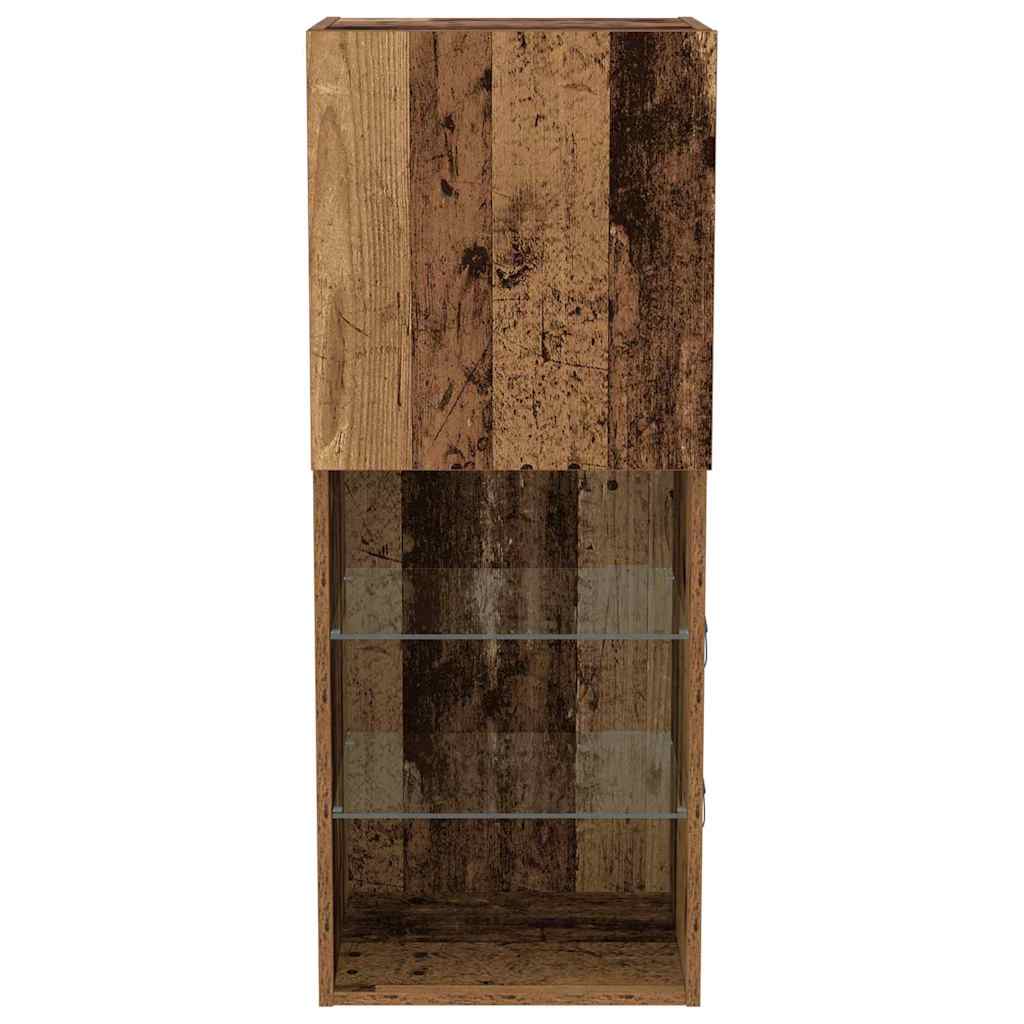 vidaXL TV Cabinet Set Old Wood 40.5 x 30 x 102 cm Engineered Wood
