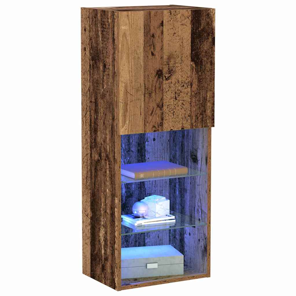 vidaXL TV Cabinet Set Old Wood 40.5 x 30 x 102 cm Engineered Wood