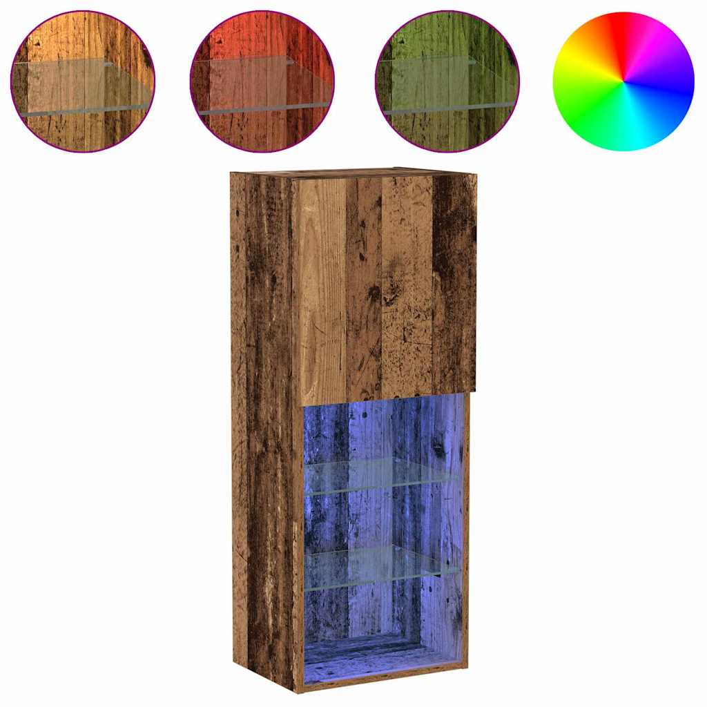 vidaXL TV Cabinet Set Old Wood 40.5 x 30 x 102 cm Engineered Wood