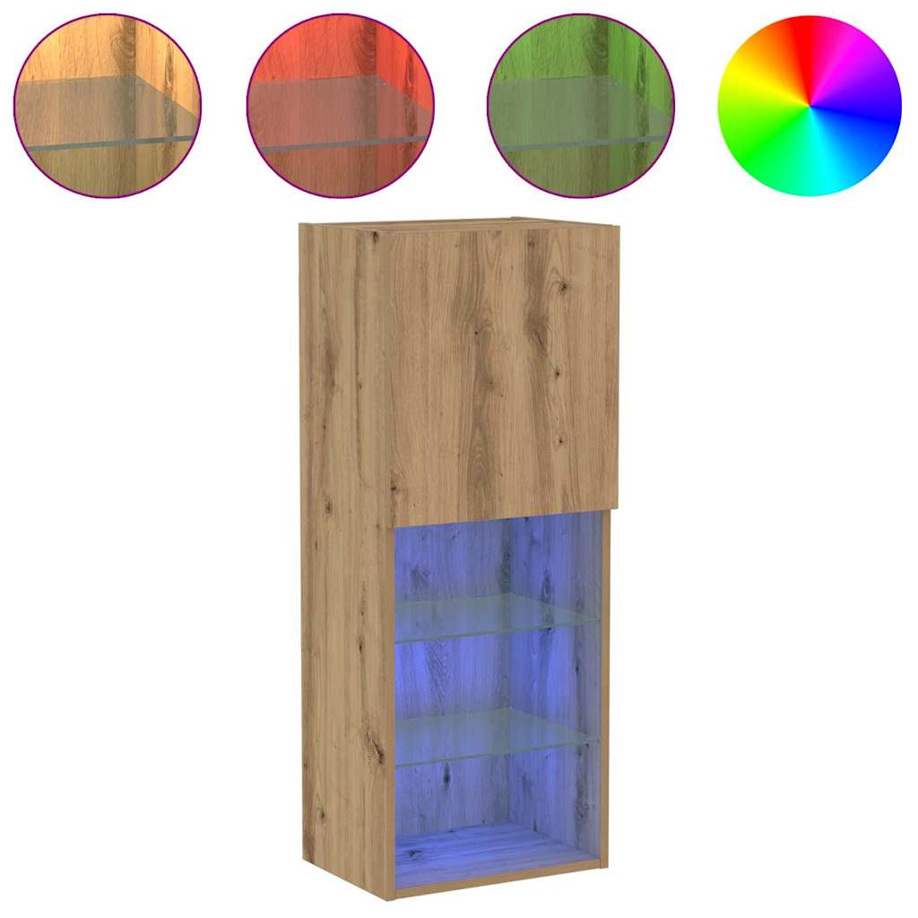 vidaXL TV Cabinet Set 40.5 x 30 x 102 cm Artisan Oak Engineered Wood