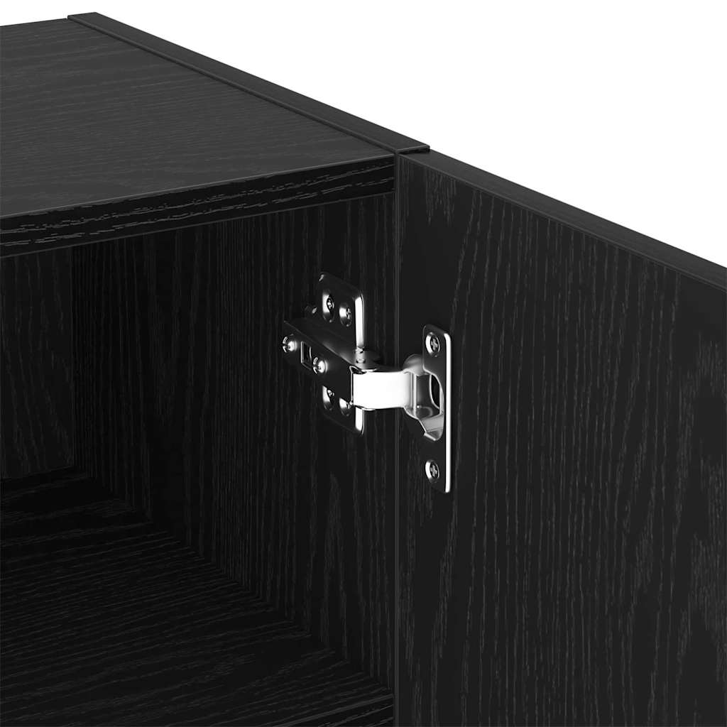 vidaXL TV Cabinet Set Black Oak 40.5 x 30 x 102 cm Engineered Wood