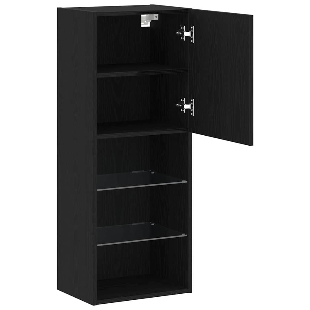 vidaXL TV Cabinet Set Black Oak 40.5 x 30 x 102 cm Engineered Wood