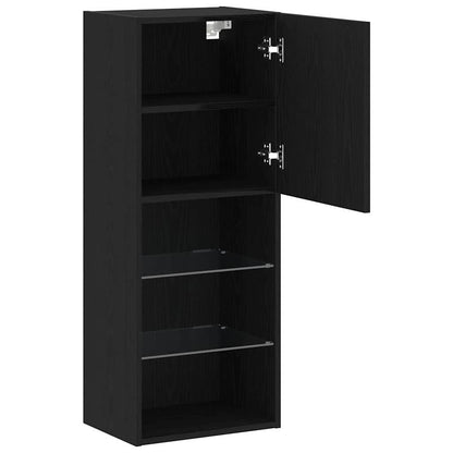 vidaXL TV Cabinet Set Black Oak 40.5 x 30 x 102 cm Engineered Wood