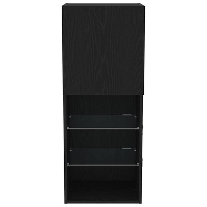 vidaXL TV Cabinet Set Black Oak 40.5 x 30 x 102 cm Engineered Wood