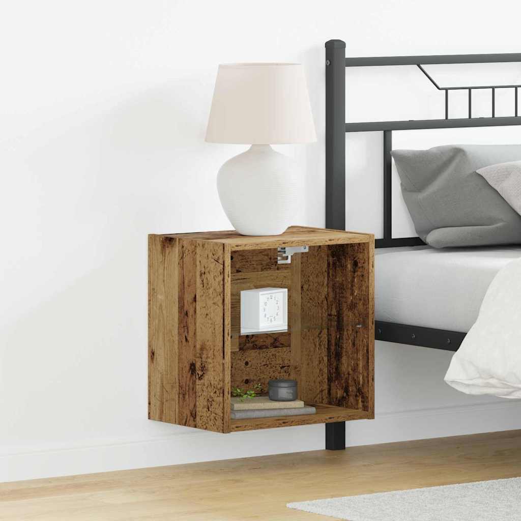 vidaXL Floating Shelf with LED Light 2 pcs Brown 40 x 28.5 x 40 cm