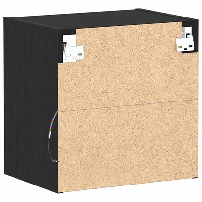 vidaXL Floating Shelf with LED Light Black 40 x 28.5 x 40 cm