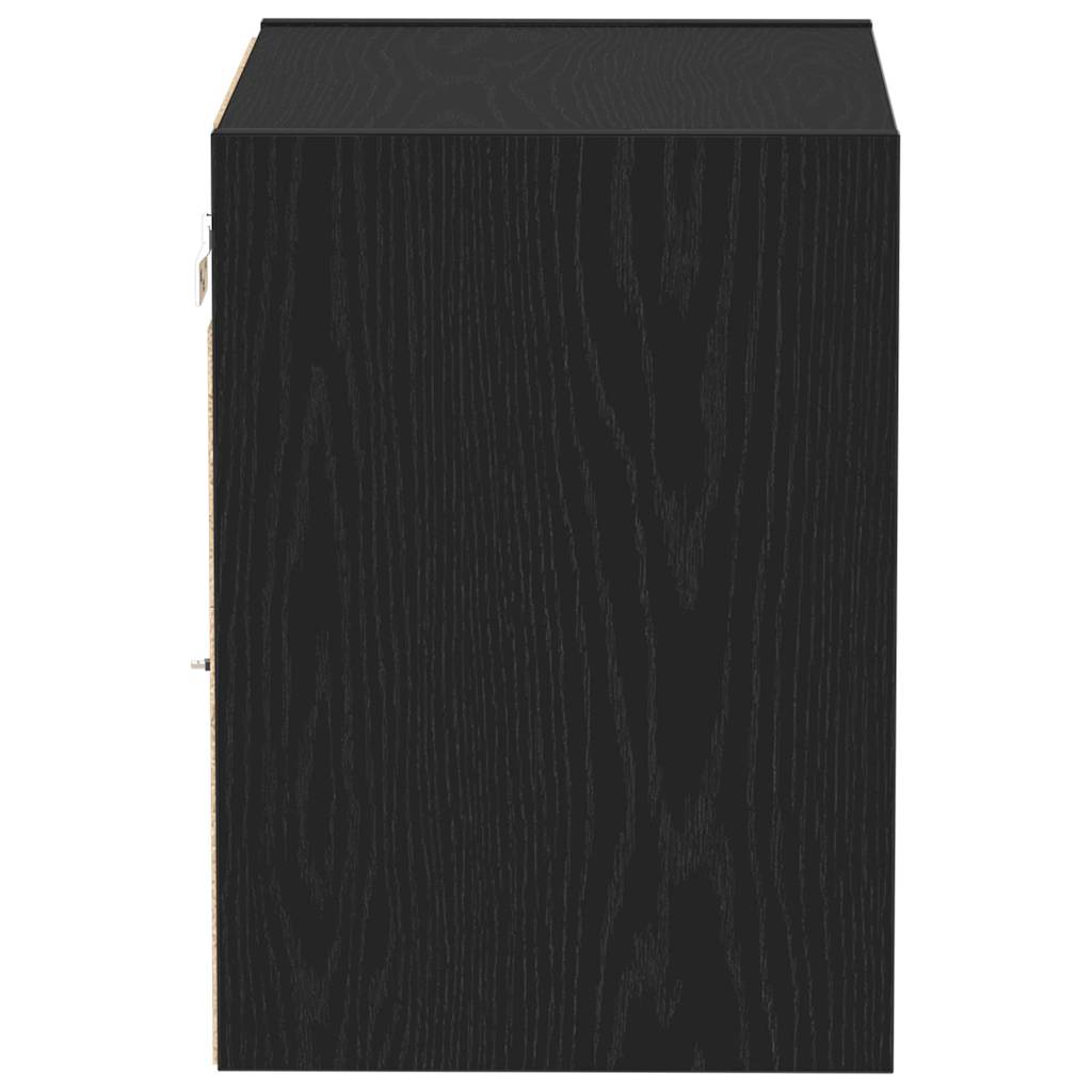 vidaXL Floating Shelf with LED Light Black 40 x 28.5 x 40 cm