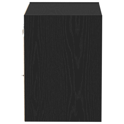 vidaXL Floating Shelf with LED Light Black 40 x 28.5 x 40 cm