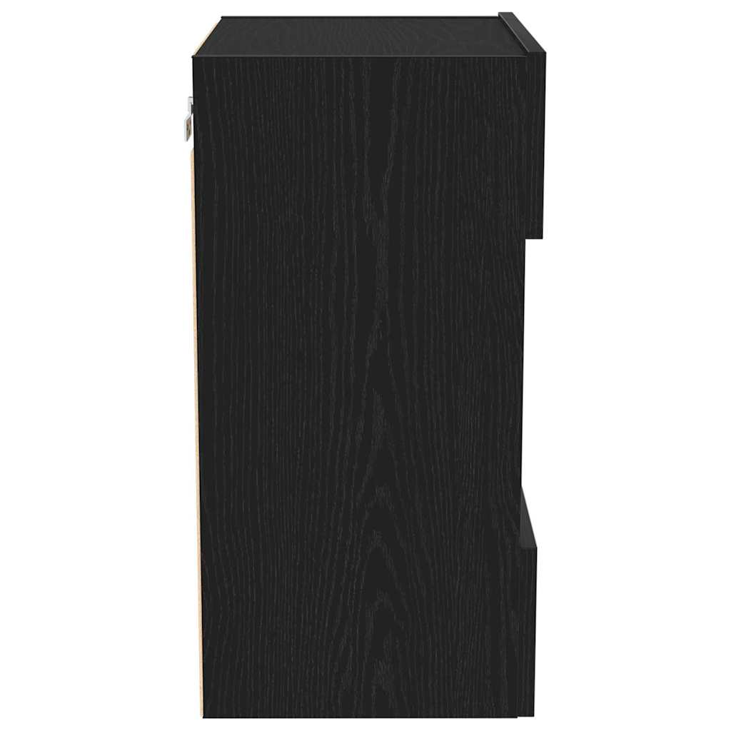 vidaXL TV Cabinet Set Black 40 x 30 x 60.5 cm Engineered Wood