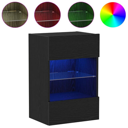 vidaXL TV Cabinet Set 2 pcs Black 40 x 30 x 60.5 cm Engineered Wood