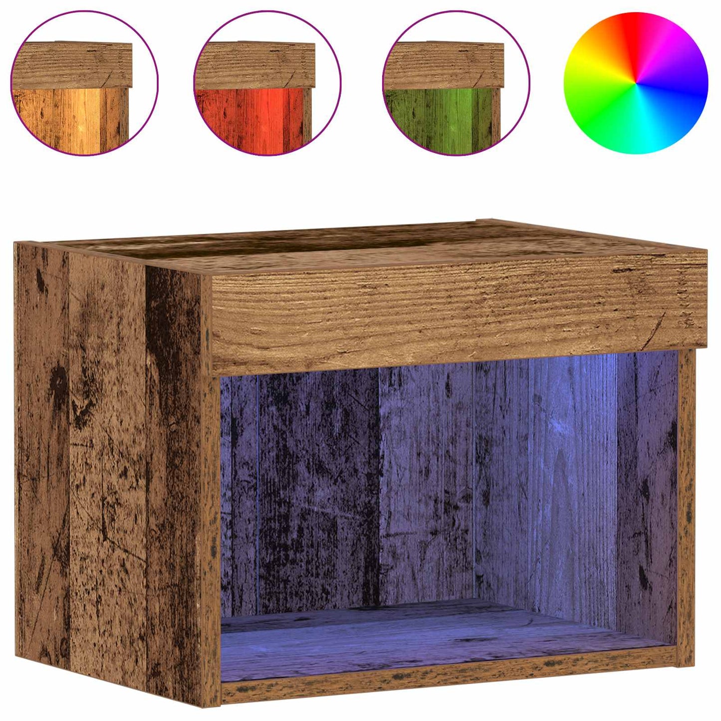 vidaXL TV Cabinet Set Old Wood 40 x 30 x 30 cm Engineered Wood