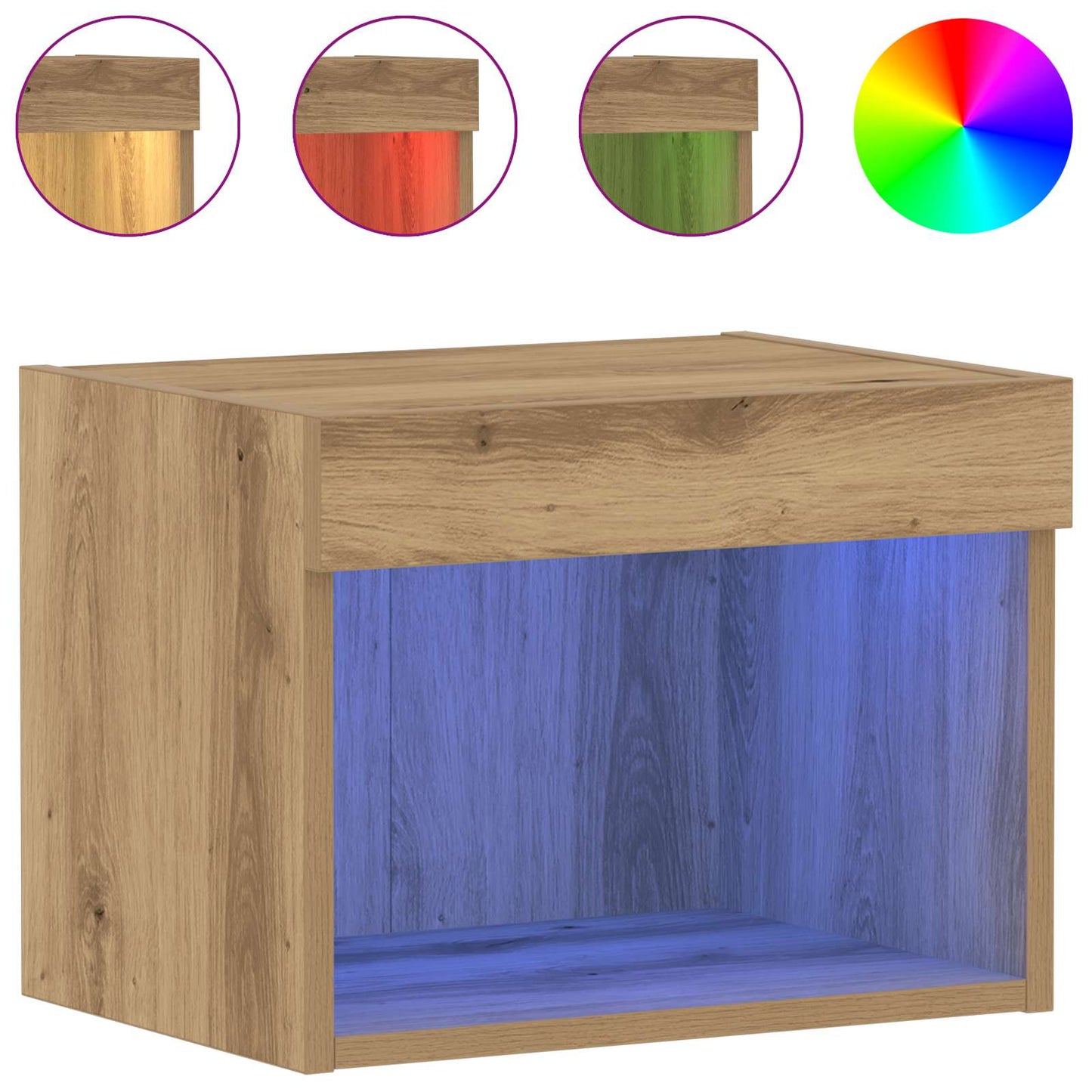 vidaXL TV Cabinet Set 40 x 30 x 30 cm Artisan Oak Engineered Wood