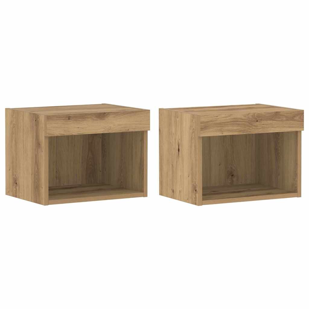 vidaXL TV Cabinet Set 2 pcs Artisan Oak Engineered Wood