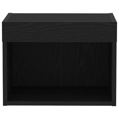 vidaXL TV Cabinet Set Black Oak 40 x 30 x 30 cm Engineered Wood