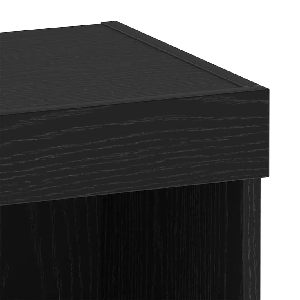 vidaXL TV Cabinet Set 2 pcs Black Oak 40 x 30 x 30 cm Engineered Wood