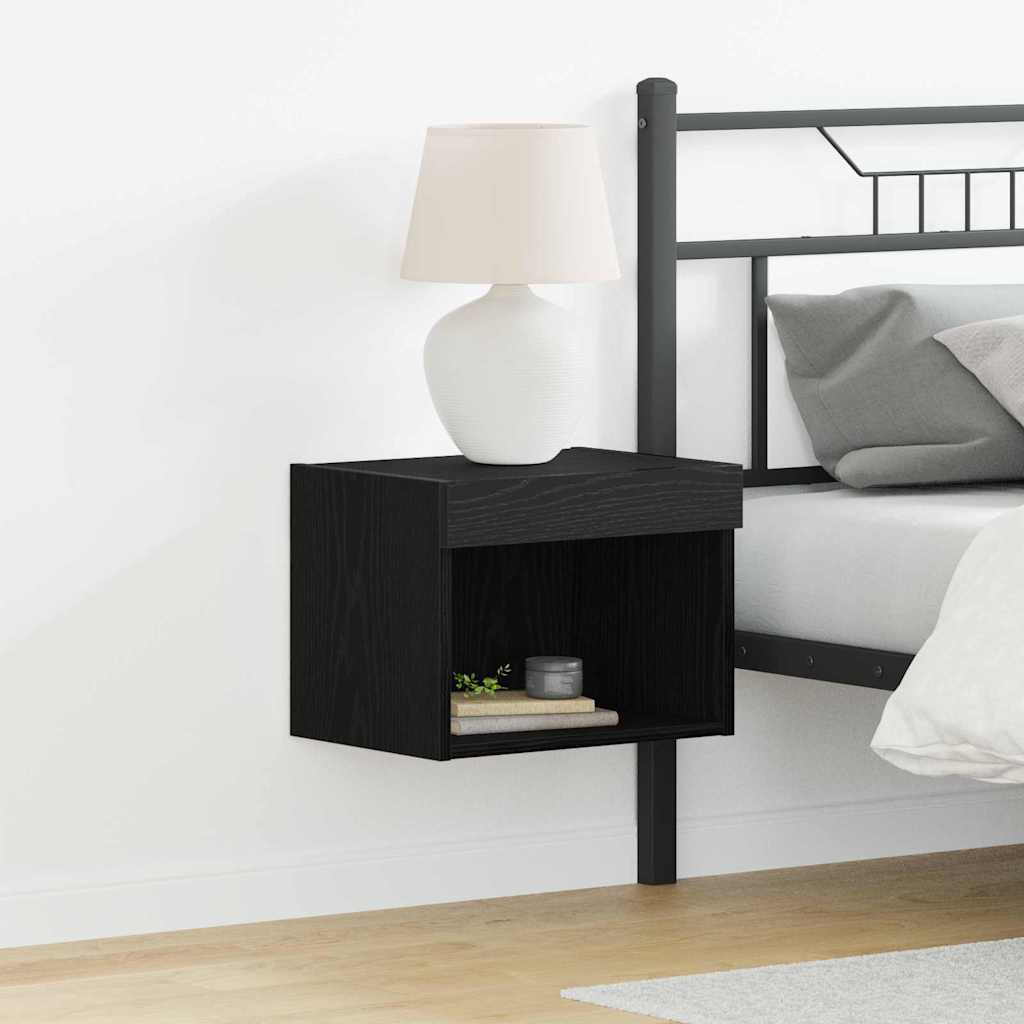 vidaXL TV Cabinet Set 2 pcs Black Oak 40 x 30 x 30 cm Engineered Wood