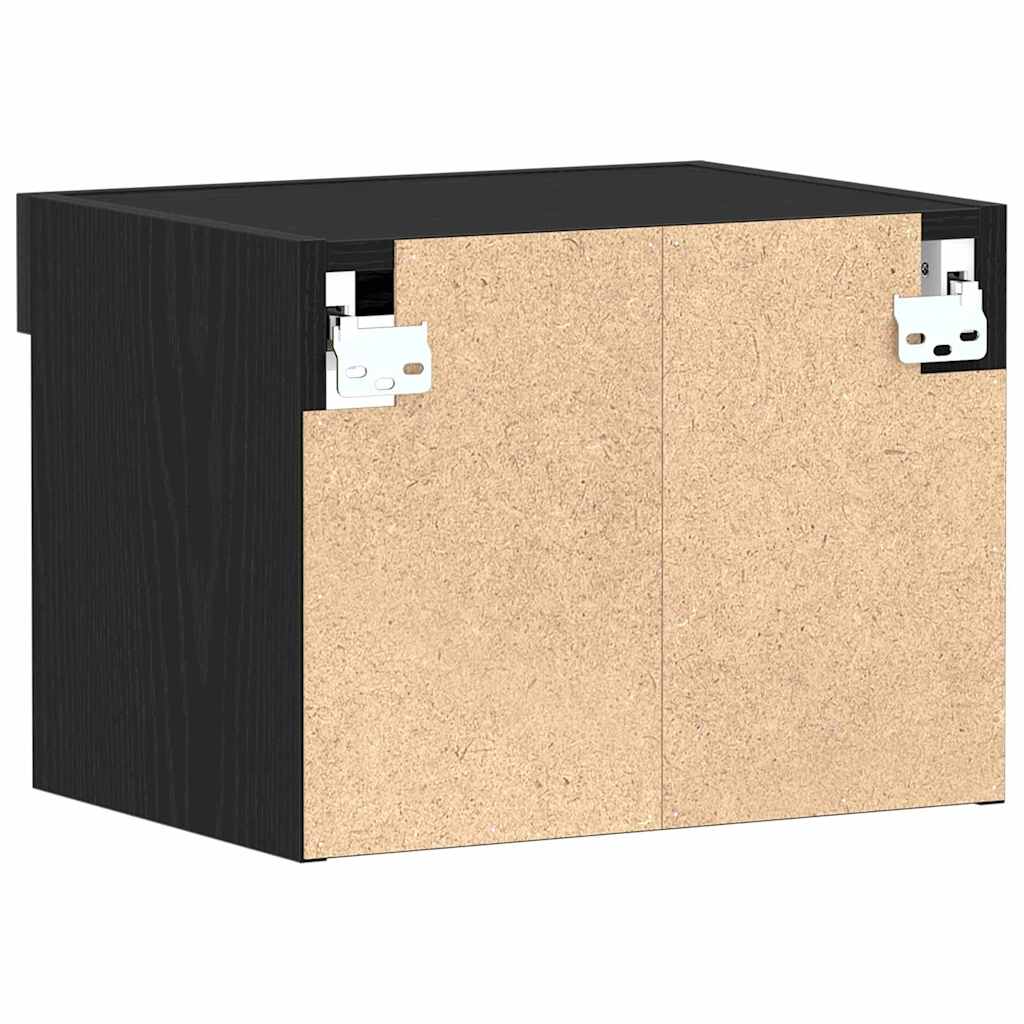 vidaXL TV Cabinet Set 2 pcs Black Oak 40 x 30 x 30 cm Engineered Wood
