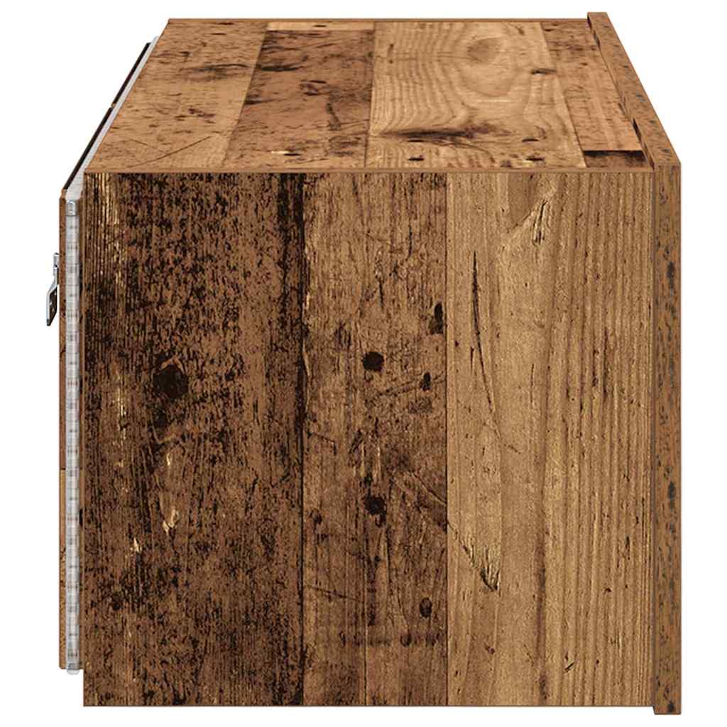 vidaXL TV Wall Cabinet Old Wood 80 x 35 x 31 cm Engineered Wood