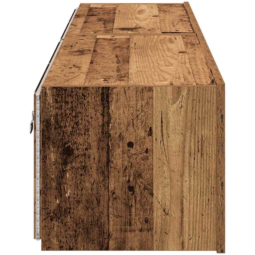 vidaXL TV Wall Cabinet 2 pcs Old Wood 80 x 35 x 31 cm Engineered Wood
