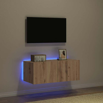 vidaXL TV Wall Cabinet 80 x 35 x 31 cm Artisan Oak Engineered Wood
