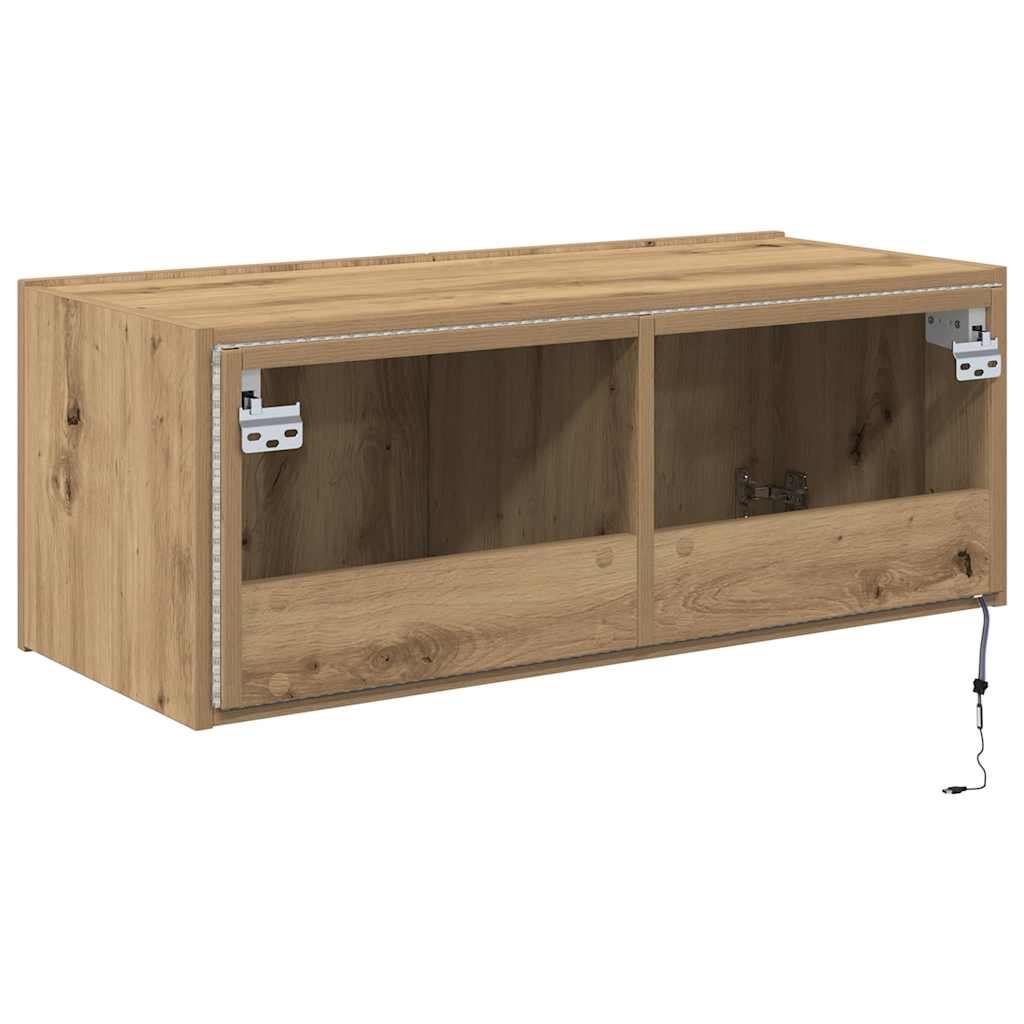 vidaXL TV Wall Cabinet 80 x 35 x 31 cm Artisan Oak Engineered Wood
