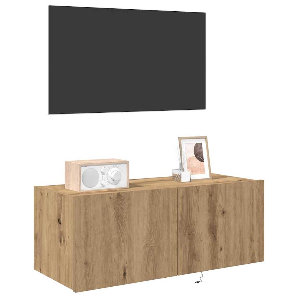 vidaXL TV Wall Cabinet 80 x 35 x 31 cm Artisan Oak Engineered Wood